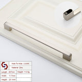 NNEDSZ Zinc Kitchen Cabinet Handles Drawer Bar Handle Pull brushed silver color hole to hole size 256mm