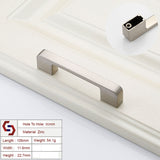 NNEDSZ Zinc Kitchen Cabinet Handles Drawer Bar Handle Pull brushed silver color hole to hole size 96mm