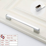 NNEDSZ Zinc Kitchen Cabinet Handles Drawer Bar Handle Pull silver color hole to hole size 160mm