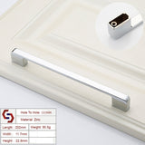 NNEDSZ Zinc Kitchen Cabinet Handles Drawer Bar Handle Pull silver color hole to hole size 192mm