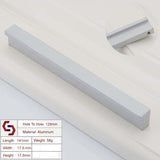 NNEDSZ Zinc Kitchen Cabinet Handles Drawer Bar Handle Pull Silver 128mm