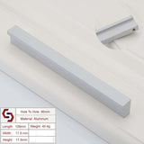 NNEDSZ Zinc Kitchen Cabinet Handles Drawer Bar Handle Pull Silver 96mm