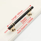 NNEDSZ Luxury Design Kitchen Cabinet Handles Drawer Bar Handle Pull Black 128mm