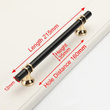 NNEDSZ Luxury Design Kitchen Cabinet Handles Drawer Bar Handle Pull Black 160mm