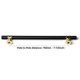 NNEDSZ Luxury Design Kitchen Cabinet Handles Drawer Bar Handle Pull Black 192mm