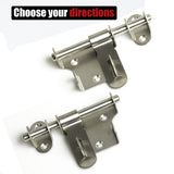 NNEDSZ Sliding Bolt Gate Latch 304 Stainless Steel Barrel Bolt with Padlock Hole Door Latches