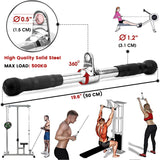 NNEDSZ 50cm Tricep Press Pulldown Bar Cable Machine LAT Pull down Bar Rotating straight Bar