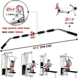 NNEDSZ 120cm Tricep Press Solid Pulldown Bar Cable Machine Revolving LAT Pull down Bar Rotating Curl Bar