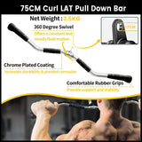 NNEDSZ 75cm Tricep Press Pulldown Bar Cable Machine Revolving LAT Pull down Bar Rotating Curl Bar