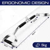 NNEDSZ 86cm Tricep Press Solid Pulldown Bar Cable Machine Revolving LAT Pull down Bar Rotating Curl Bar