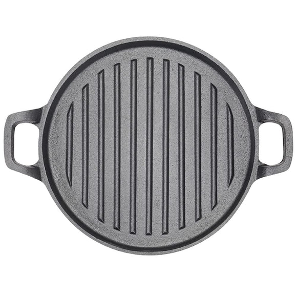 NNEDSZ 30cm Round Cast Iron Griddle Plate, BBQ Pan Cooking Griddle Grill for StoveF, Oven