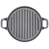 NNEDSZ 30cm Round Cast Iron Griddle Plate, BBQ Pan Cooking Griddle Grill for StoveF, Oven