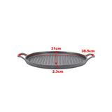 NNEDSZ 30cm Round Cast Iron Griddle Plate, BBQ Pan Cooking Griddle Grill for StoveF, Oven