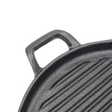 NNEDSZ 30cm Round Cast Iron Griddle Plate, BBQ Pan Cooking Griddle Grill for StoveF, Oven