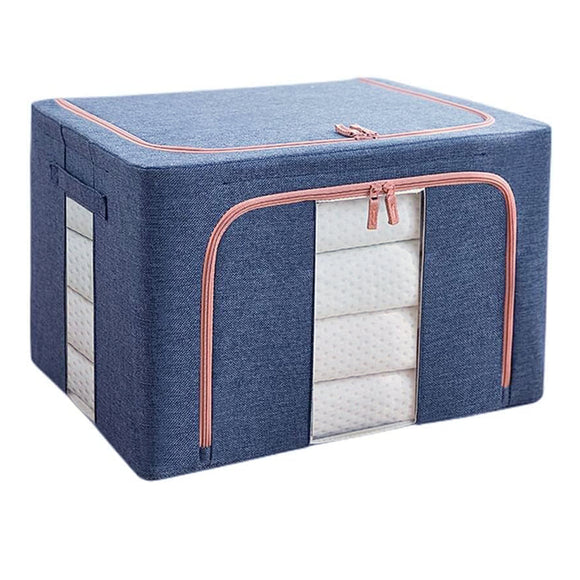 NNEDSZ 100L Cloth Storage Box Closet Organizer Storage Bags Clothes Storage Bags Wardrobe Organizer Idea Grey Blue