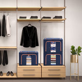 NNEDSZ 100L Cloth Storage Box Closet Organizer Storage Bags Clothes Storage Bags Wardrobe Organizer Idea Grey Blue