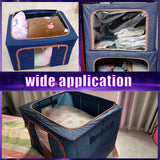 NNEDSZ 100L Cloth Storage Box Closet Organizer Storage Bags Clothes Storage Bags Wardrobe Organizer Idea Grey Blue