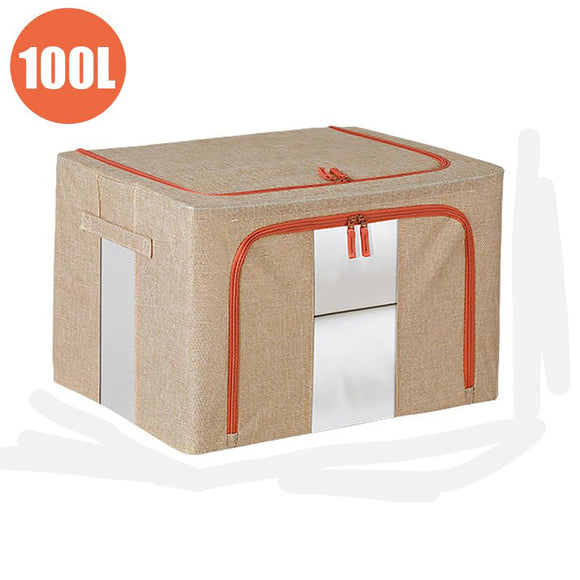 NNEDSZ 100L Cloth Storage Box Closet Organizer Storage Bags Clothes Storage Bags Wardrobe Organizer Idea CREAM