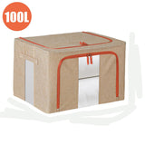 NNEDSZ 100L Cloth Storage Box Closet Organizer Storage Bags Clothes Storage Bags Wardrobe Organizer Idea CREAM