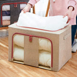 NNEDSZ 100L Cloth Storage Box Closet Organizer Storage Bags Clothes Storage Bags Wardrobe Organizer Idea CREAM