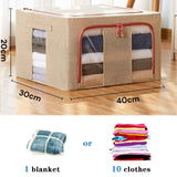 NNEDSZ 24L Cloth Storage Box Closet Organizer Storage Bags Clothes Storage Bags Wardrobe Organizer Idea CREAM