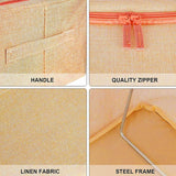 NNEDSZ 24L Cloth Storage Box Closet Organizer Storage Bags Clothes Storage Bags Wardrobe Organizer Idea CREAM