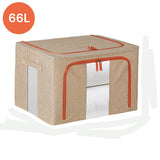 NNEDSZ 66L Cloth Storage Box Closet Organizer Storage Bags Clothes Storage Bags Wardrobe Organizer Idea CREAM