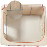 NNEDSZ 66L Cloth Storage Box Closet Organizer Storage Bags Clothes Storage Bags Wardrobe Organizer Idea CREAM