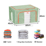 NNEDSZ 100L Cloth Storage Box Closet Organizer Storage Bags Clothes Storage Bags Wardrobe Organizer Idea GREEN