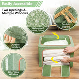 NNEDSZ 24L Cloth Storage Box Closet Organizer Storage Bags Clothes Storage Bags Wardrobe Organizer Idea GREEN