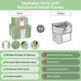 NNEDSZ 24L Cloth Storage Box Closet Organizer Storage Bags Clothes Storage Bags Wardrobe Organizer Idea GREEN