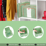NNEDSZ 24L Cloth Storage Box Closet Organizer Storage Bags Clothes Storage Bags Wardrobe Organizer Idea GREEN