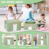 NNEDSZ 66L Cloth Storage Box Closet Organizer Storage Bags Clothes Storage Bags Wardrobe Organizer Idea GREEN