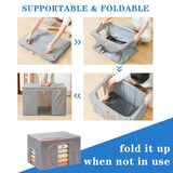 NNEDSZ 100L Cloth Storage Box Closet Organizer Storage Bags Clothes Storage Bags Wardrobe Organizer Idea Grey
