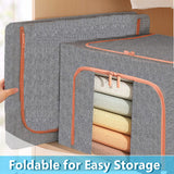 NNEDSZ 100L Cloth Storage Box Closet Organizer Storage Bags Clothes Storage Bags Wardrobe Organizer Idea Grey