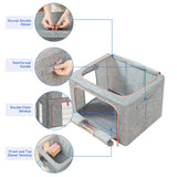 NNEDSZ 100L Cloth Storage Box Closet Organizer Storage Bags Clothes Storage Bags Wardrobe Organizer Idea Grey