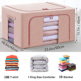 NNEDSZ 100L Cloth Storage Box Closet Organizer Storage Bags Clothes Storage Bags Wardrobe Organizer Idea PINK