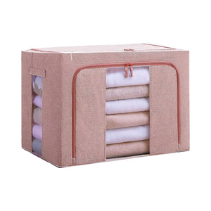 NNEDSZ 24L Cloth Storage Box Closet Organizer Storage Bags Clothes Storage Bags Wardrobe Organizer Idea PINK