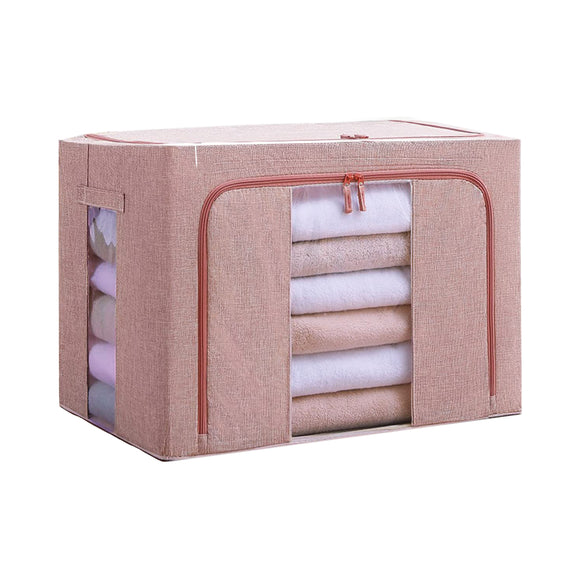 NNEDSZ 24L Cloth Storage Box Closet Organizer Storage Bags Clothes Storage Bags Wardrobe Organizer Idea PINK