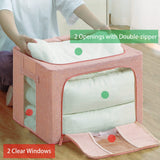 NNEDSZ 24L Cloth Storage Box Closet Organizer Storage Bags Clothes Storage Bags Wardrobe Organizer Idea PINK