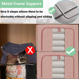 NNEDSZ 66L Cloth Storage Box Closet Organizer Storage Bags Clothes Storage Bags Wardrobe Organizer Idea PINK