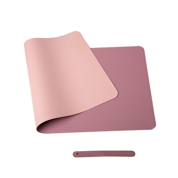 NNEDSZ Pink 120cm*60cm Dual Side Office Desk Pad Waterproof PU Leather Computer Mouse Pad