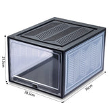 NNEDSZ 6x Large Shoe Storage Boxes Stackable Shoe Box Organisers Containers Display Cases Bins Magnetic Door