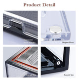 NNEDSZ 6x Large Shoe Storage Boxes Stackable Shoe Box Organisers Containers Display Cases Bins Magnetic Door