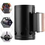 NNEDSZ Fast Fire Starter Bucket BBQ Charcoal Chimney Starter Stainless Steel Easy Start Fire