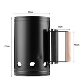 NNEDSZ Fast Fire Starter Bucket BBQ Charcoal Chimney Starter Stainless Steel Easy Start Fire