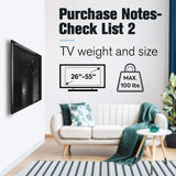 NNEDSZ 26-55 Inch Fixed TV Wall Mount Bracket TV Bracket Wall Mount up to 50KG