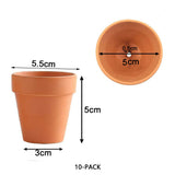NNEDSZ 10x 5cm Flower Pot Pots Clay Ceramic Plant Drain Hole Succulent Cactus Nursery Planter
