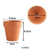 NNEDSZ 10x 6cm Flower Pot Pots Clay Ceramic Plant Drain Hole Succulent Cactus Nursery Planter