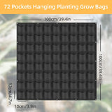 NNEDSZ 72 Pockets Wall Hanging Planter Planting Grow Bag Vertical Garden Vegetable Flower Black